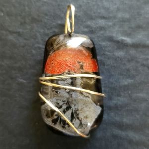 Unique dichroic glass pendant